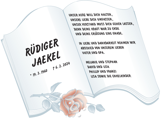 Traueranzeige von Rüdiger Jaekel von Nordkurier Pasewalker Zeitung