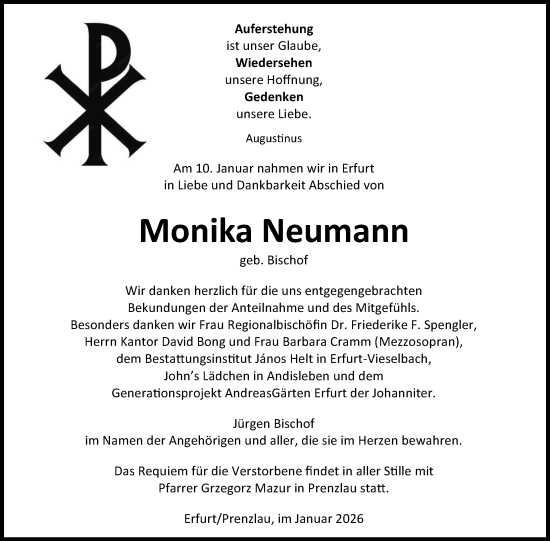 Traueranzeige von Monika Neumann von Uckermark Kurier Prenzlauer Zeitung